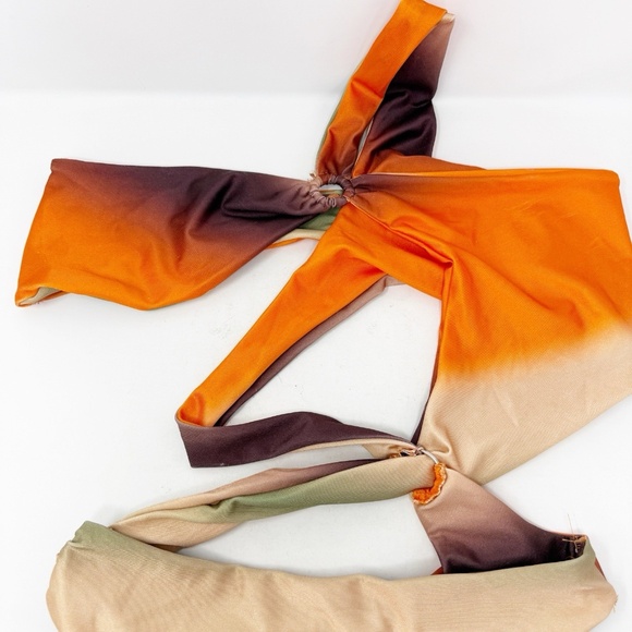 Pretty Little Thing Purple Abstract Swirl O Ring Swimsuit Size 10 Beach Pool NEW - Picture 4 of 8